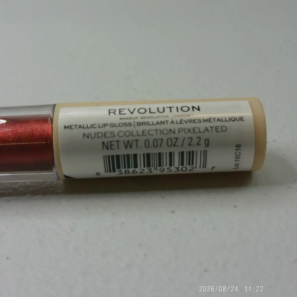 REVOLUTION Nudes Collection Metallic Lip Gloss Pixelated New No Seal